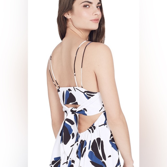 Jason Wu Grey Floral Tank Midi Dress with Open Back Sleeveless EUC Size - 2 - Picture 3 of 9